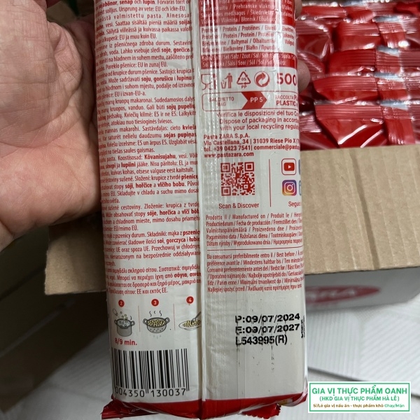 MÝ Ý SPAGHETTI 03 PASTA ZARA (500gr)