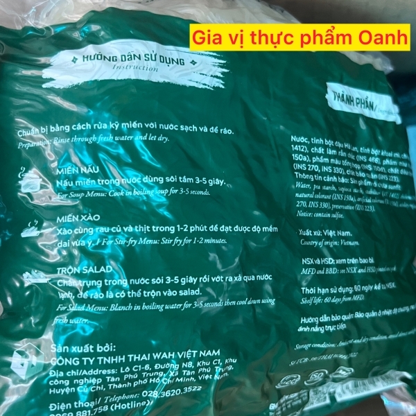 (Thùng 10) Miến tươi Song Long (1kg)