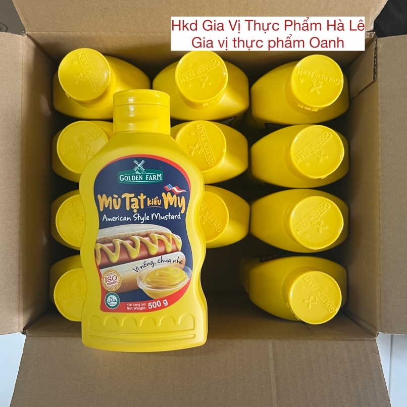 (Thùng 12) Xốt Mù Tạt Mỹ - Golden Farm (500 g)