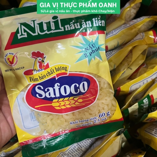 (Set 25/ Thùng 100) Nui ăn liền(60gr) Safoco