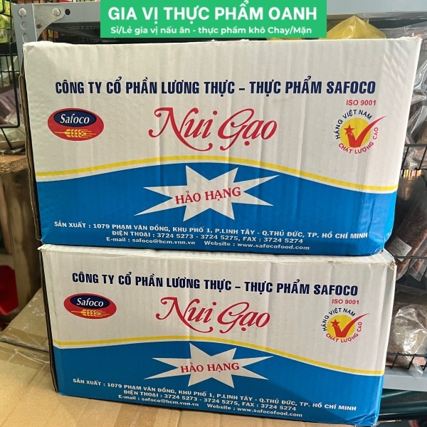 (Thùng 12) Nui gạo ống lớn(400gr) Safoco