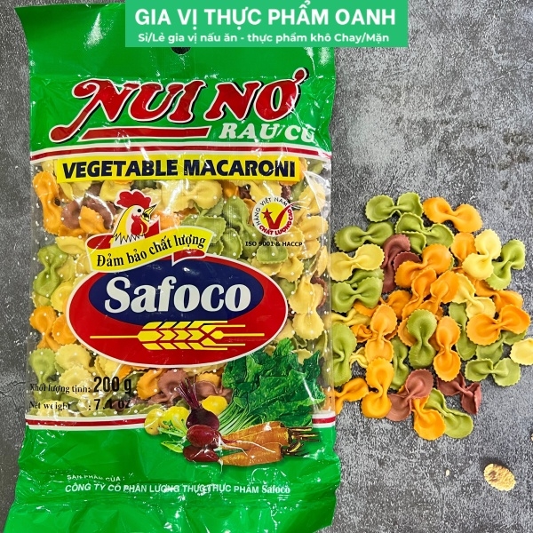 (Thùng 20) Nui nơ rau củ (200gr) Safoco