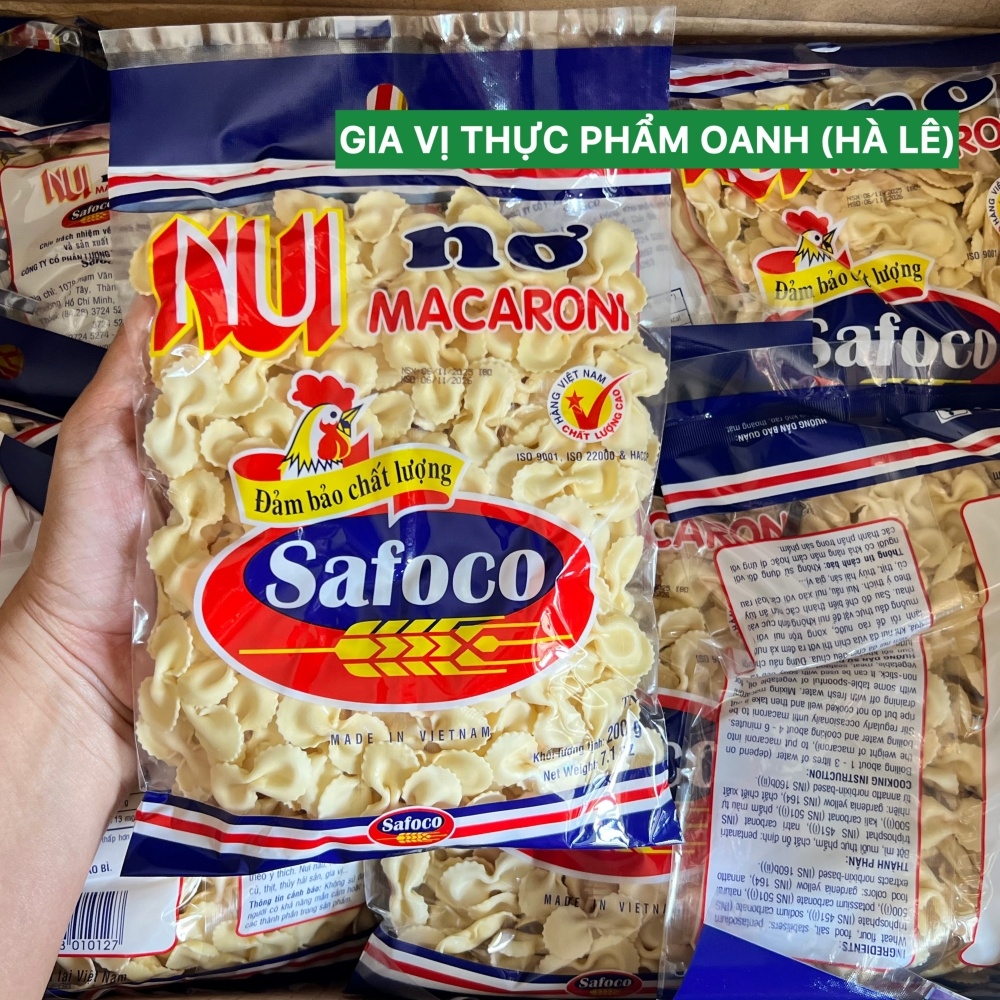 (Thùng 20) Nui nơ tròn(200gr) Safoco