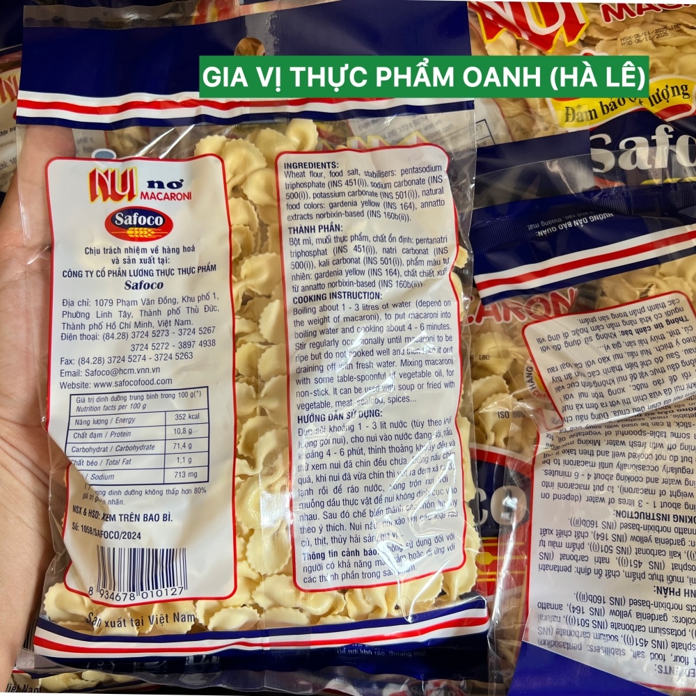 (Thùng 20) Nui nơ tròn(200gr) Safoco