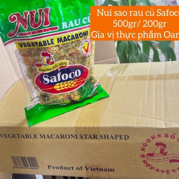 (Thùng 20) Nui sao rau củ Safoco (500gr)