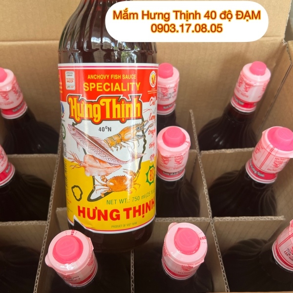 (Thùng 12) Nước mắm Hưng Thịnh 40 độ