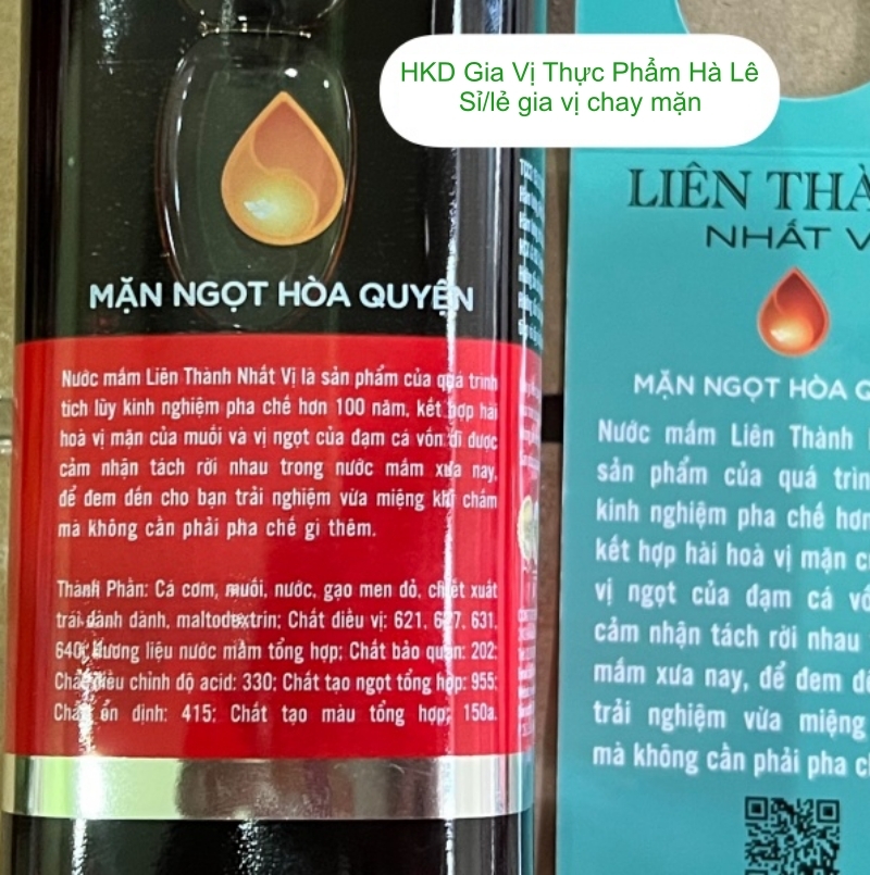 (Thùng 12) Nước mắm Liên Thành NHẤT VỊ 20 ĐỘ ĐẠM(chai 500ml)