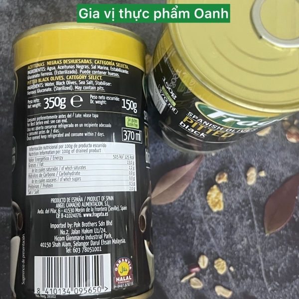 OLIU TRÁI ĐEN TÁCH HẠT 150G/350G - FRAGATA
