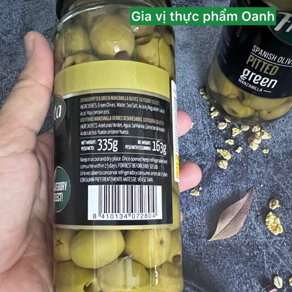 OLIVE XANH TRÁI NHỎ TÁCH HẠT (163G/335G)-FRAGATA
