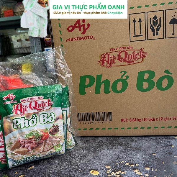 (Thùng 120) Gia vị phở bò Aji Quick 57gr