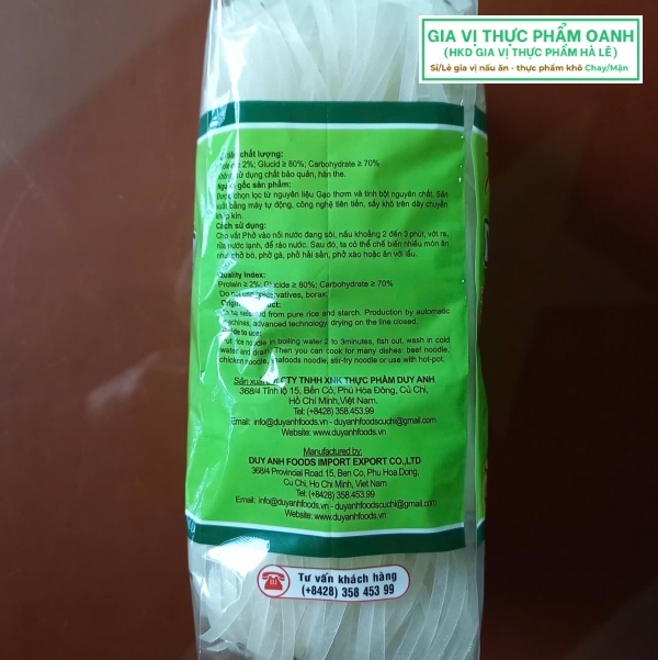 (Thùng 30) Phở vắt (400g)-DUY ANH