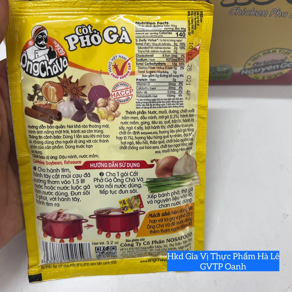(Hộp 15) Cốt phở gà Ông Chà Và (90gr)
