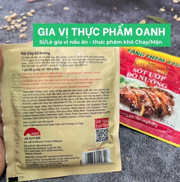 (Hộp 12) Sốt ướp đồ nướng Lee Kum Kee (60gr)
