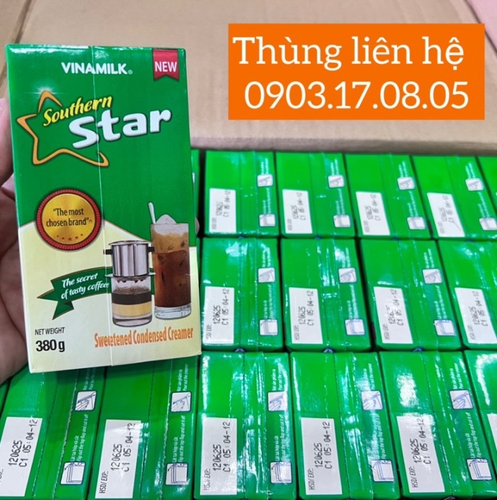 (Thùng 24) Sữa đặc Ngôi sao Phương Nam (bao giấy 380gr)