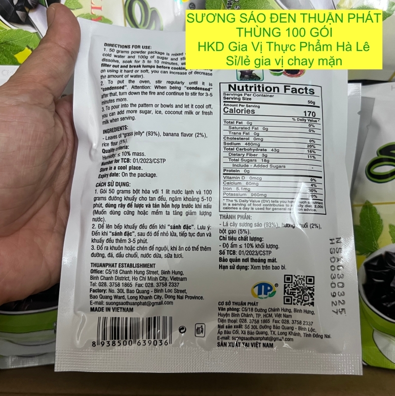Sương sáo đen Thuận Phát (gói 50gr)