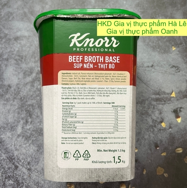 Súp nền bò Knorr (1,5kg)
