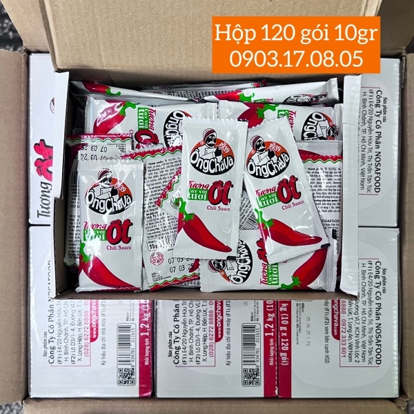 (Thùng 720) Tương ớt gói 10gr Ông Chà Và