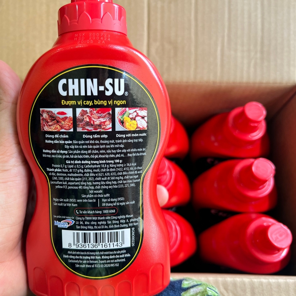 (Thùng 12) Tương ớt Chinsu 500gr