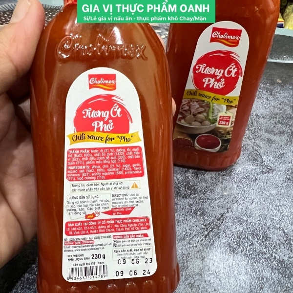(Thùng 36) Tương ớt phở pet 230g-Cholimex