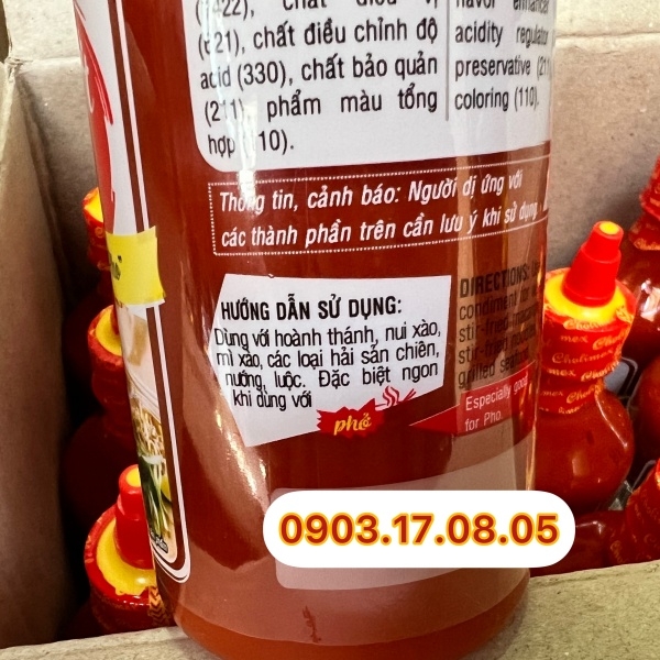 (Thùng 12) Tương ớt phở 500gr-Cholimex