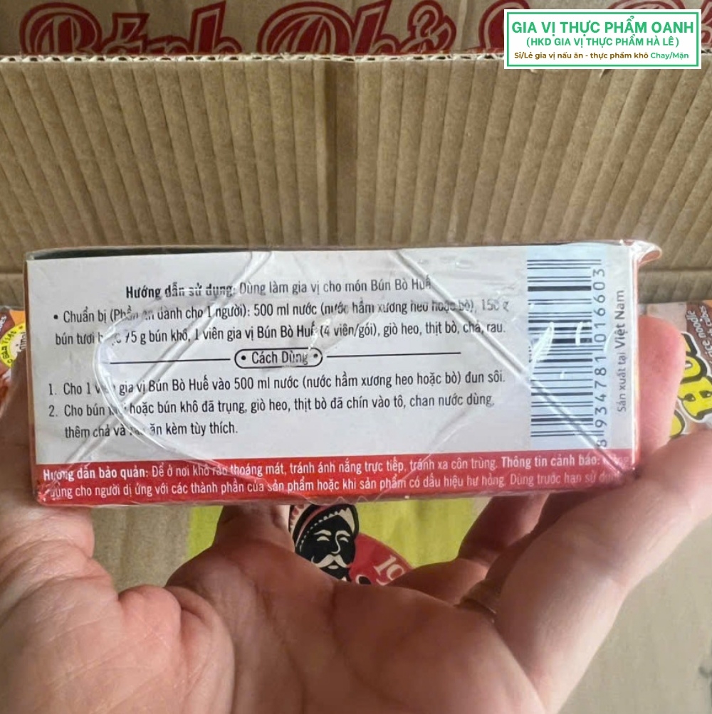 (Lốc 12) Viên gia vị bún bò huế 75gr-Ông Chà Và