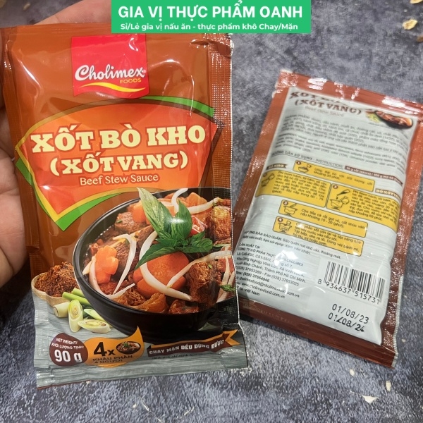 (Hộp 10) Bò sốt vang / bò kho Cholimex (90gr)