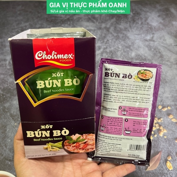 (Hộp 10) Xốt bún bò gói 90g-Cholimex