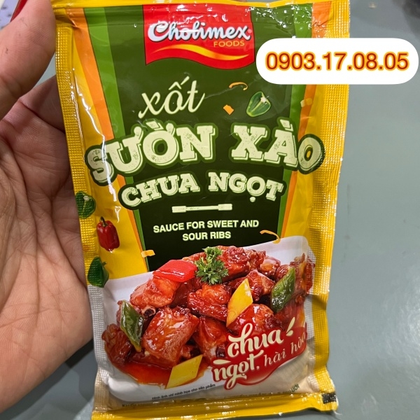 (Hộp 10) Xốt gia vị sườn xào chua ngọt Cholimex (90gr)