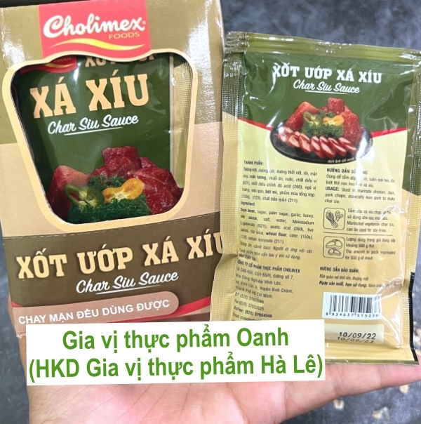 (Hộp 20) Xốt ướp Xá Xíu gói 70g-Cholimex