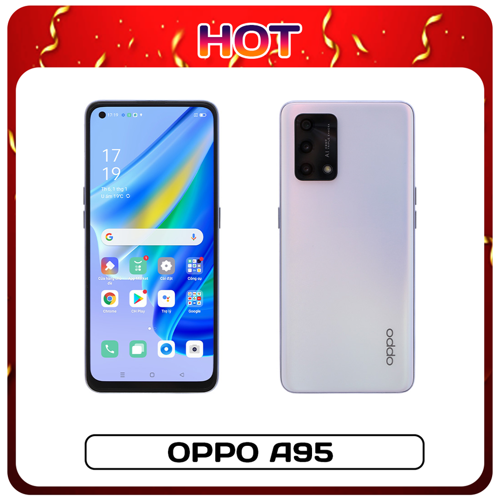 Trên tay OPPO A95: Ngoại hình mỏng nhẹ, màn hình đẹp mắt và pin khủng