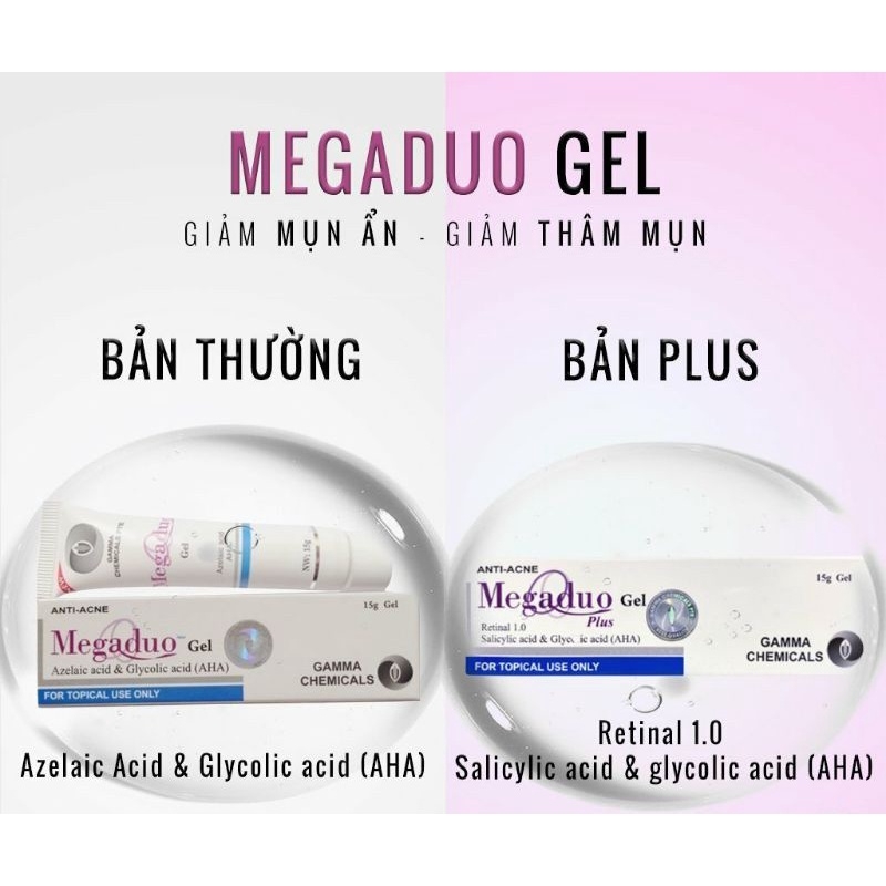 MEGADUO Gel 15g - Bản AHA và Plus Retinal 1.0 - Giảm Mụn Thâm, Trứng Cá,  Dưỡng Da - New | Lala Cosmetics - Thiên đường mỹ phẩm