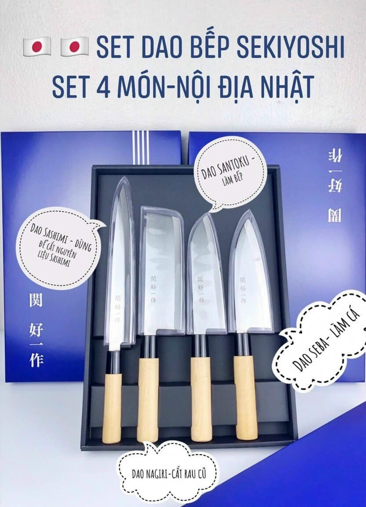 Bộ Dao Sekiyoshi (Made in Japan)