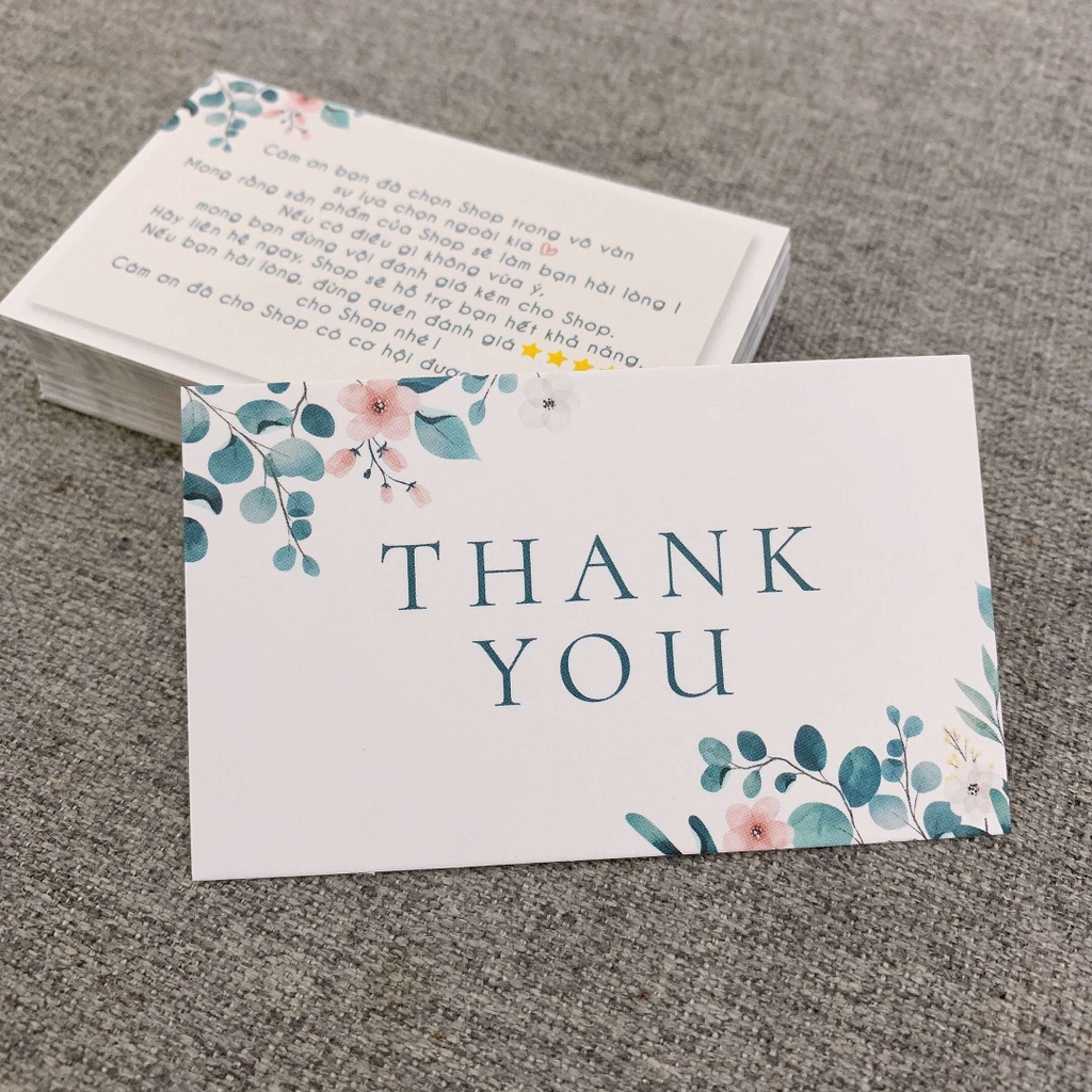 Mẫu thiệp cảm ơn đẹp, thank you card đầy ý nghĩa.