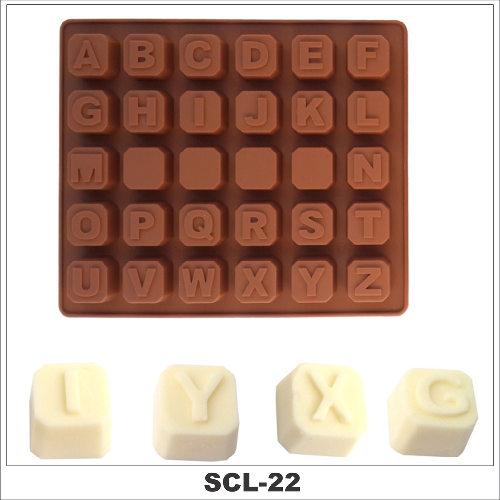 Khuôn Silicon Làm Bánh Socola Thạch Râu Câu 3D HÌNH CHỮ CÁI Chịu ...