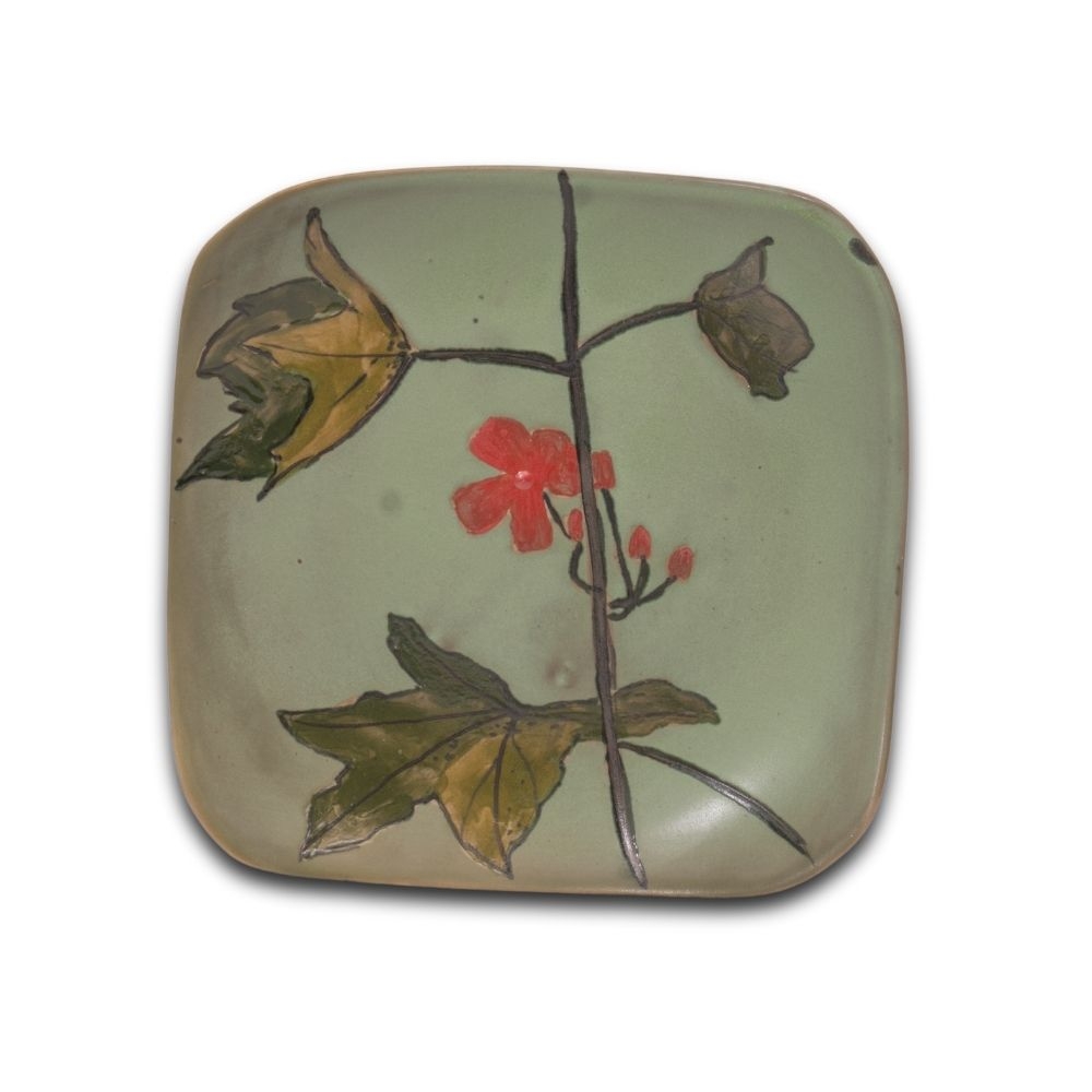 Đĩa vuông vẽ tay 02