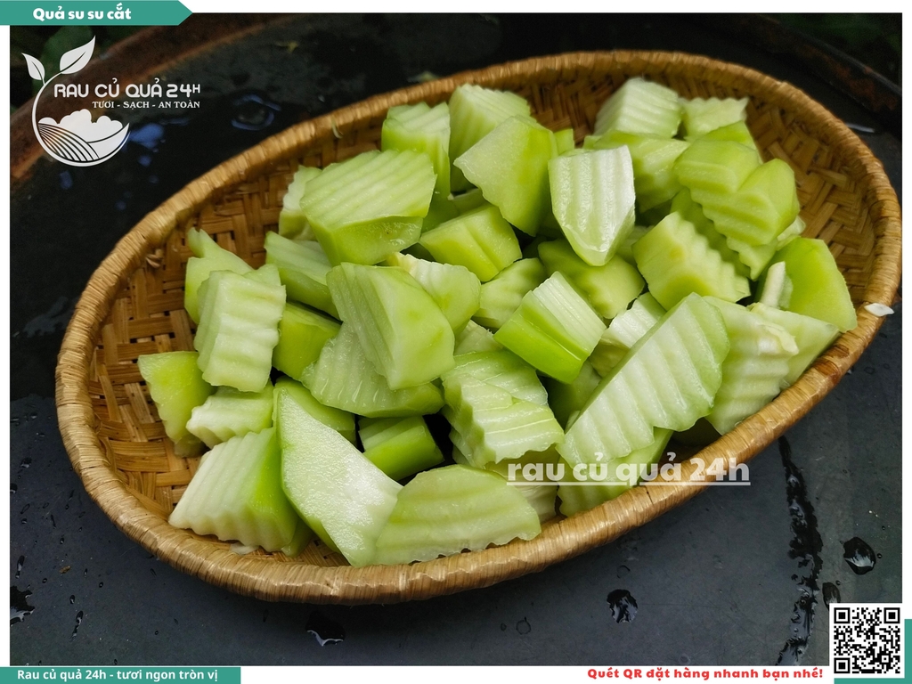 Quả su su cắt khoảng 350 - 550g