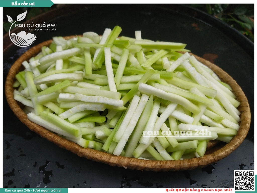 Quả bầu cắt sợi khoảng 400 - 600g