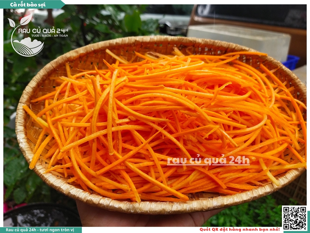 Cà rốt bào sợi khoảng 400 - 500g