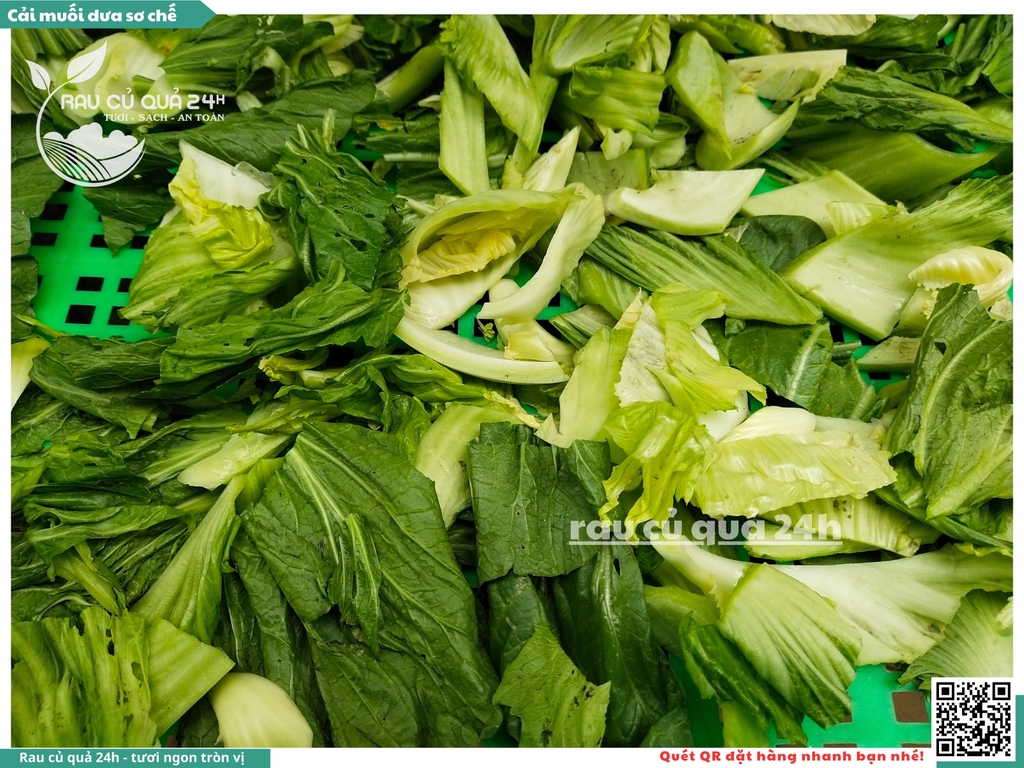 Cải muối dưa sơ chế khoảng 500g
