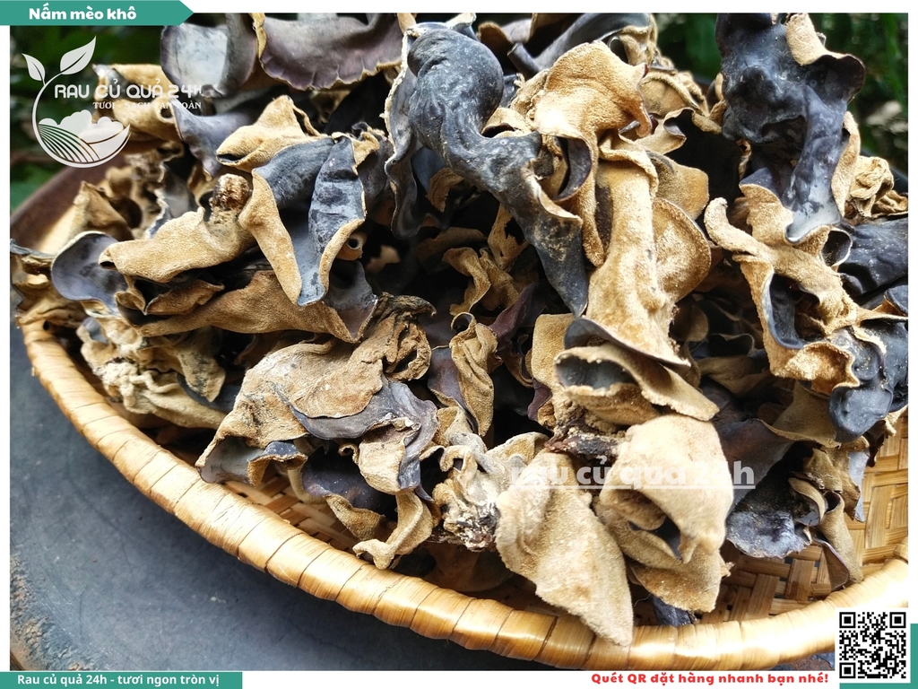 Nấm mộc nhĩ (Nấm mèo khô) khoảng 45g