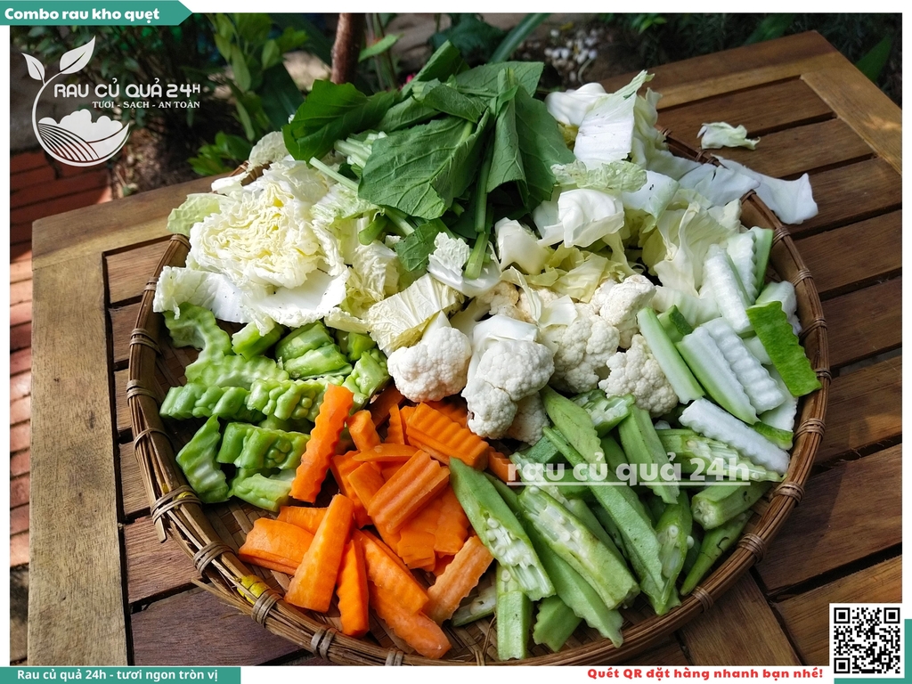 Combo rau kho quẹt khoảng 350 - 500g