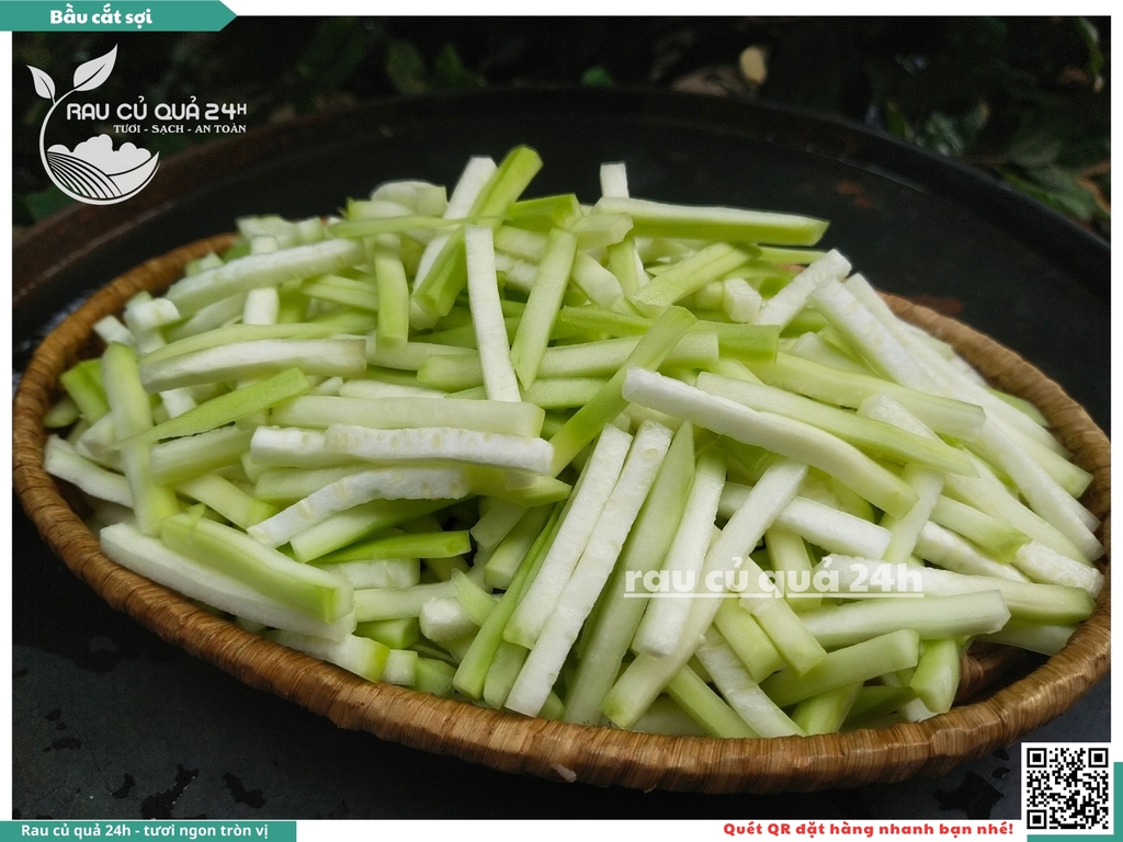 Quả bầu cắt sợi khoảng 400 - 600g