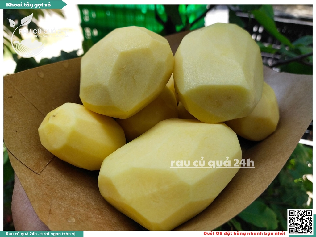 Khoai tây sơ chế khoảng 350 - 550g