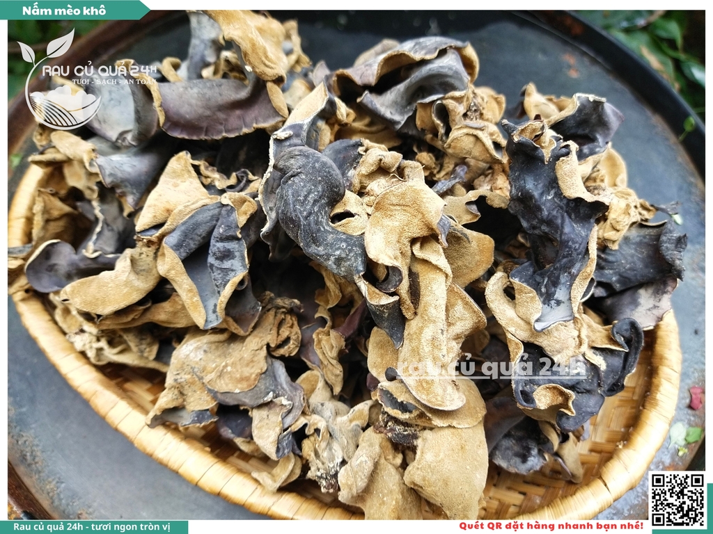 Nấm mộc nhĩ (Nấm mèo khô) khoảng 45g