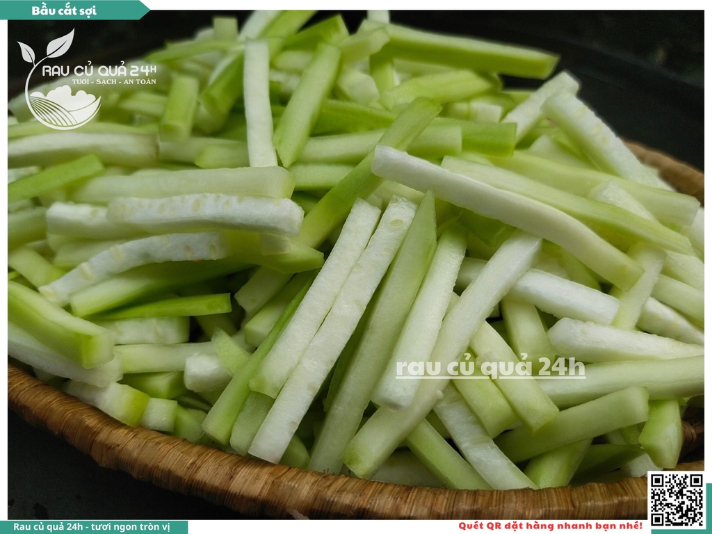 Quả bầu cắt sợi khoảng 400 - 600g