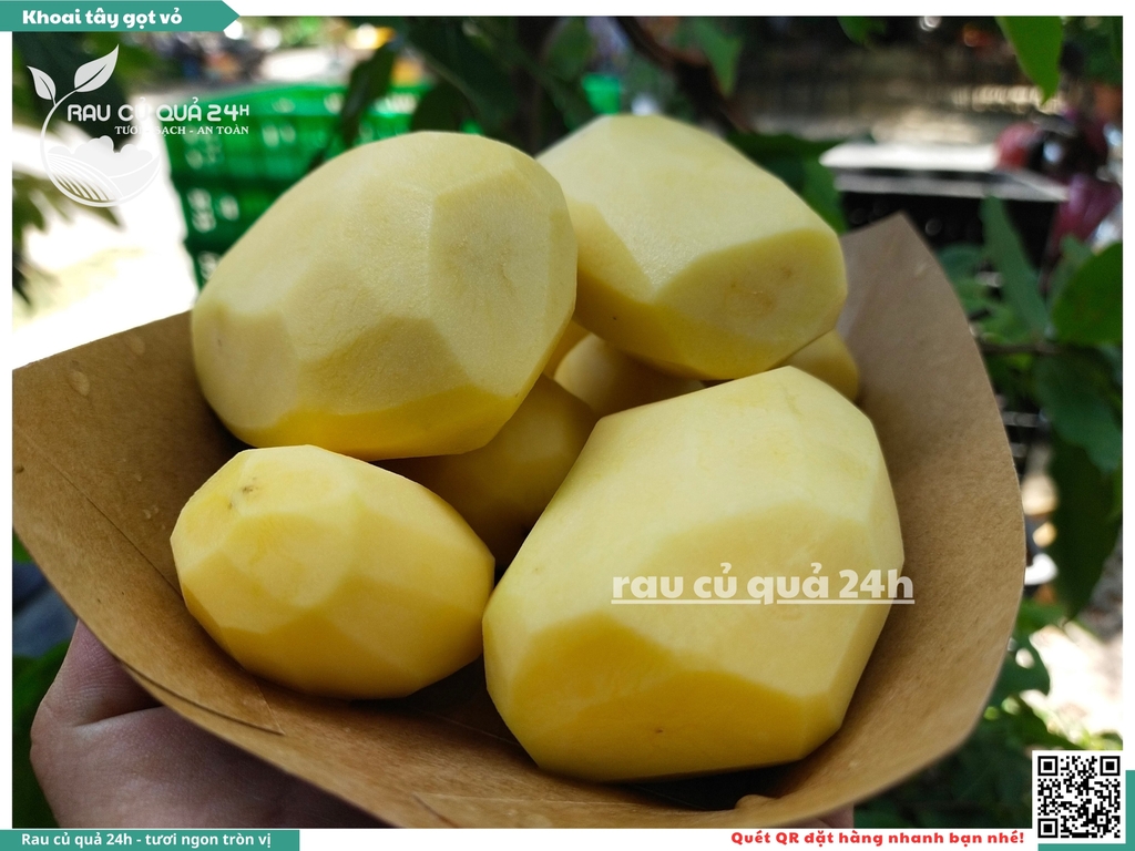 Khoai tây sơ chế khoảng 350 - 550g
