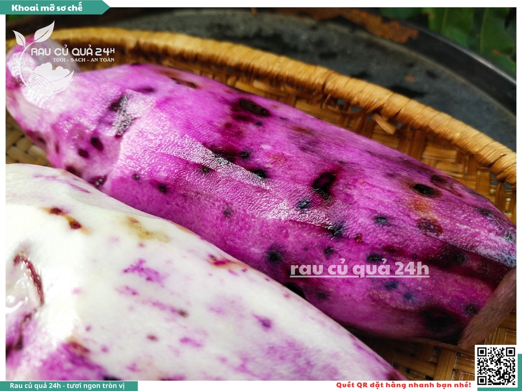 Khoai mỡ sơ chế khoảng 300 - 500g