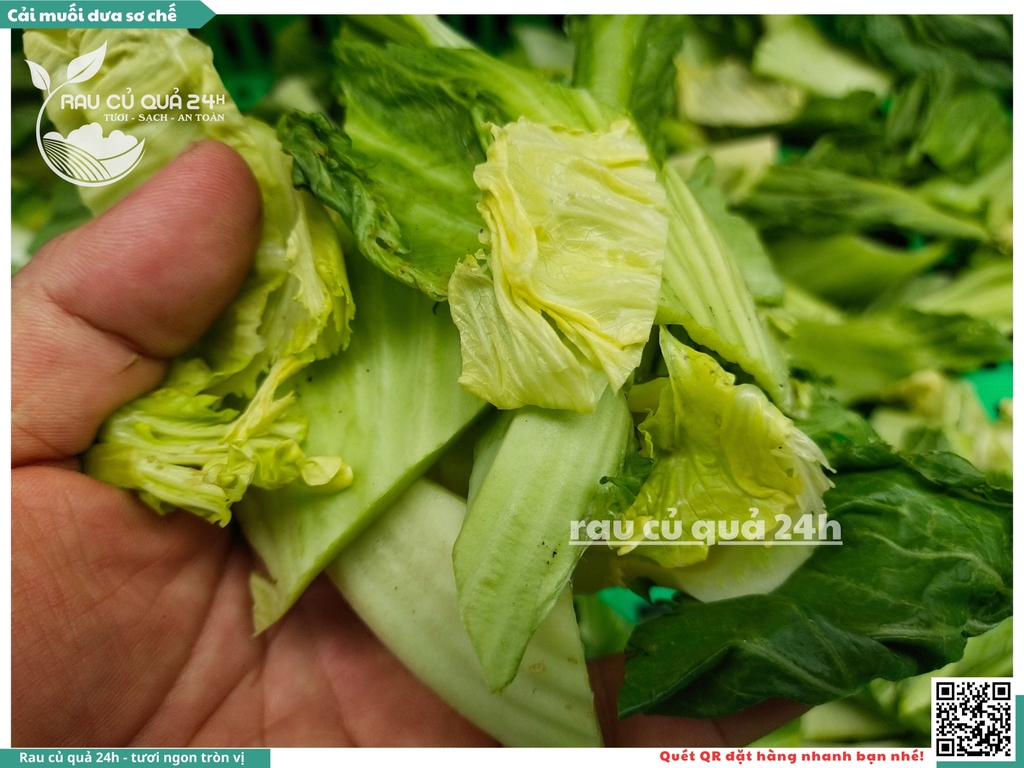 Cải muối dưa sơ chế khoảng 500g