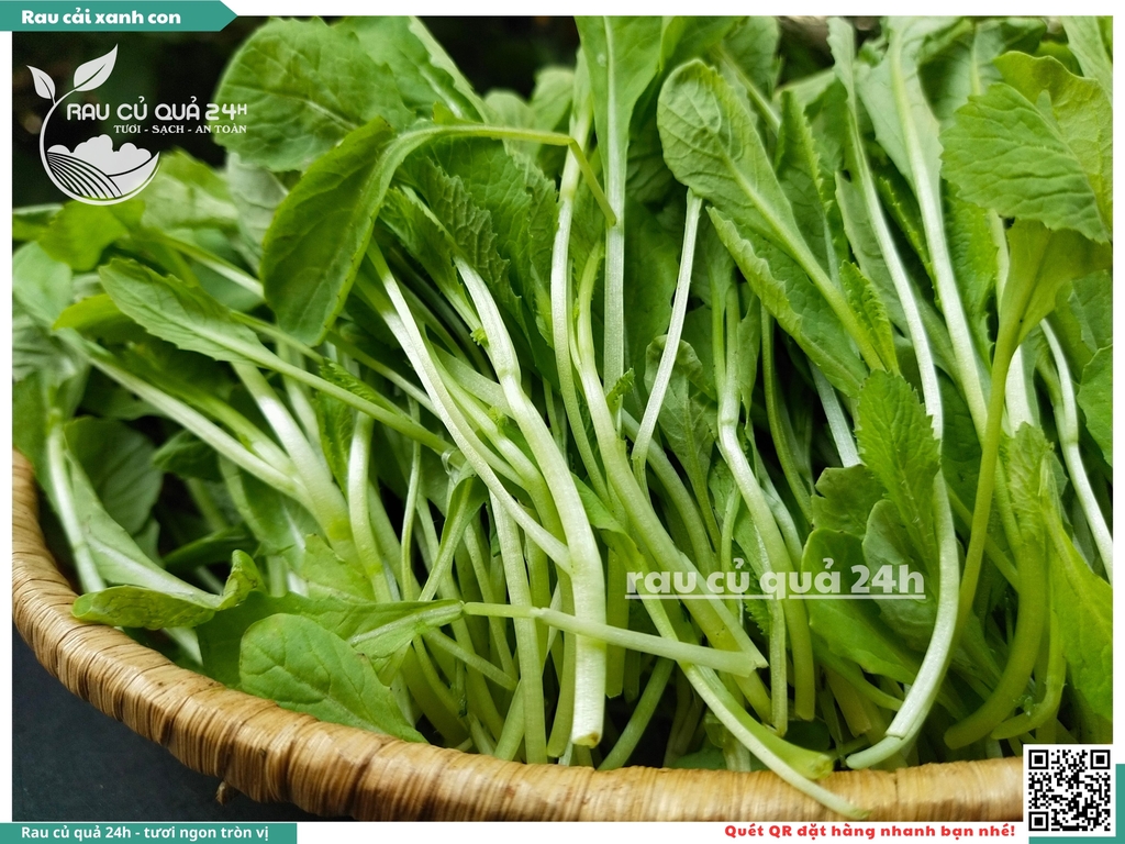 Rau cải xanh con khoảng 300g