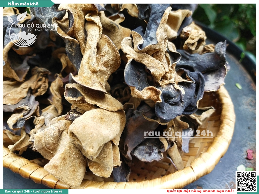 Nấm mộc nhĩ (Nấm mèo khô) khoảng 45g